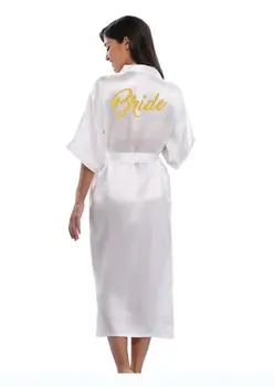 

Wedding Party Team Bride Robe Kimono Satin Pajamas Robe bridesmaid Sister Custom Robes