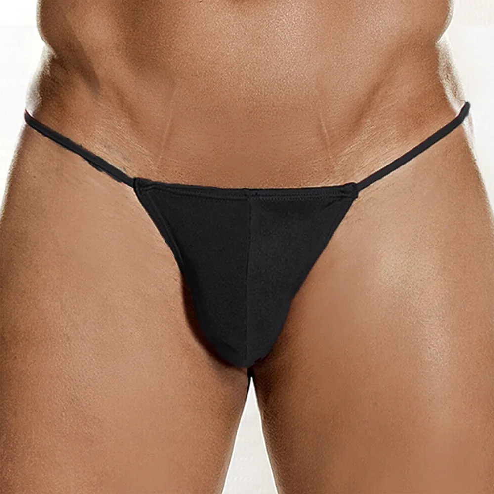 

Men's Thong Erotic Panties Sexy Bulge Pouch G-strings Thongs Solid Color Low Waist Gay Jockstrap Erotic Lingerie