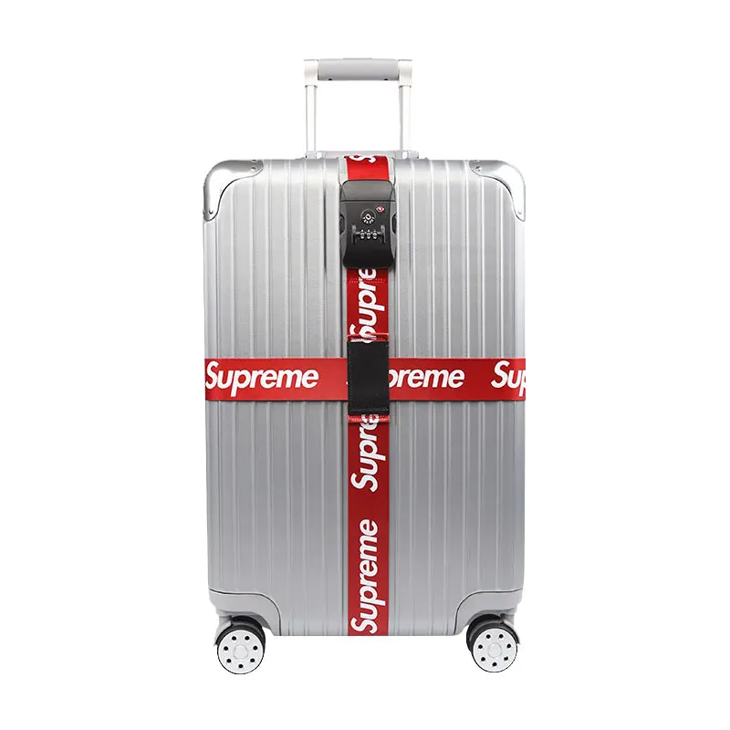 

High Quality Luggage Strap Cross Strap Packing Adjustable Travel Suitcase Polyester TSA Customs Lock Lock Strap Luggage Belts