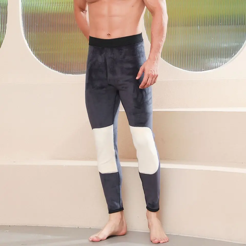 Intimo Termico Uomo Pantaloni Invernali Leggings Collant Caldi Mutande Lunghe Johns Uomo Plus Leggings In Cotone Termico Ispesso XXXXL - Foto 5