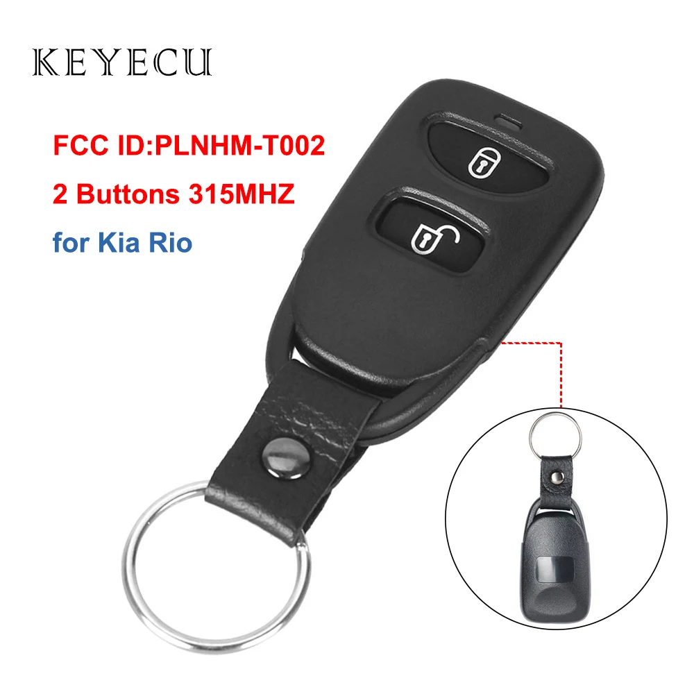 Keyecu дистанционный ключ с бесключевым входом 2 кнопки 315 МГц для Kia Rio 2007 2008 2009 2010 FCC
