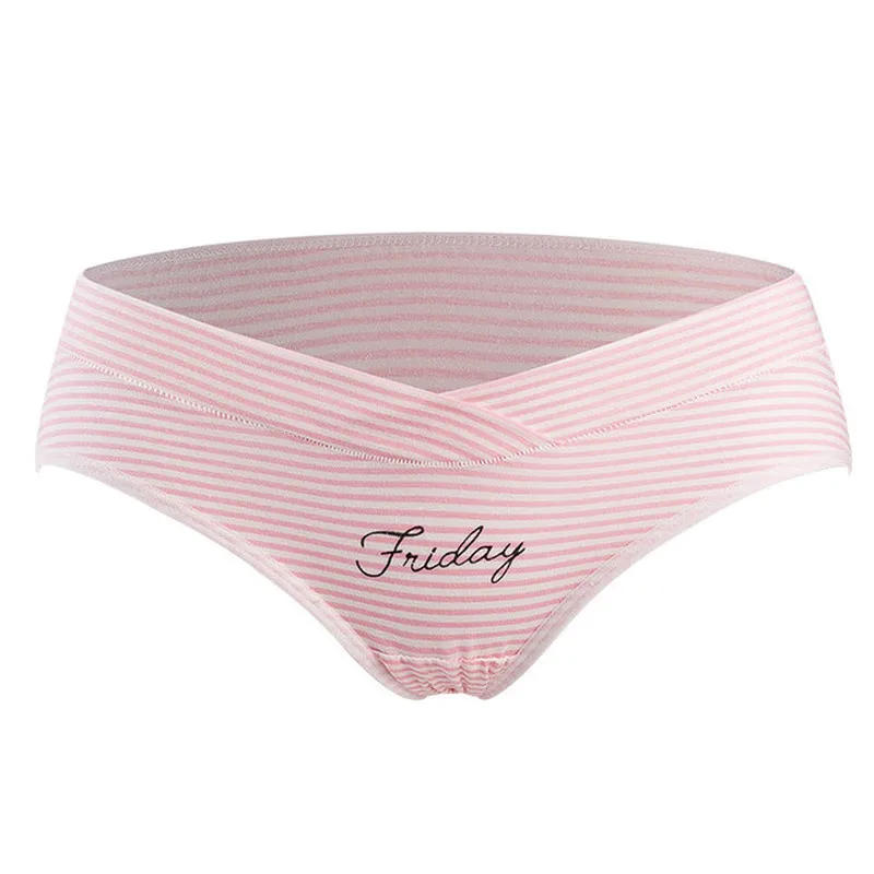 4 Pieces Cartoon Cotton Maternity Underwear U-Shaped Low Waist Pregnancy Briefs For Pregnant women Plus size Panties Clothes