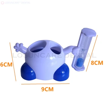 

10pcs Ceative Toothbrush Rack Holder with Sand Timer 3 Minutes Hourglass Clock Countdown Timer Bathroom Tool For Kids Gift 1 PC