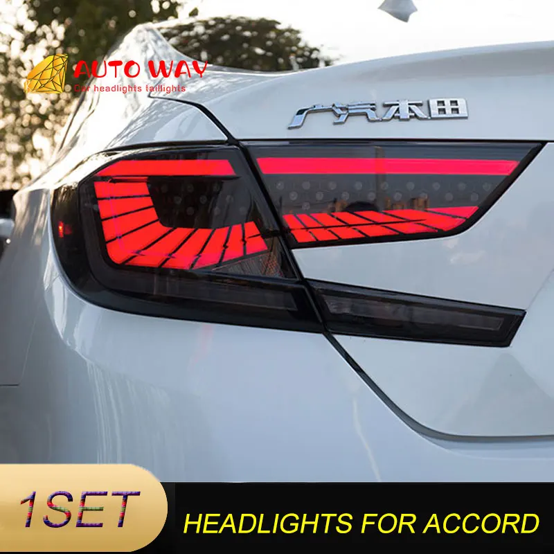 Автомобильный Стильный чехол для задних фонарей Honda Accord 2018 2019 светодиодный