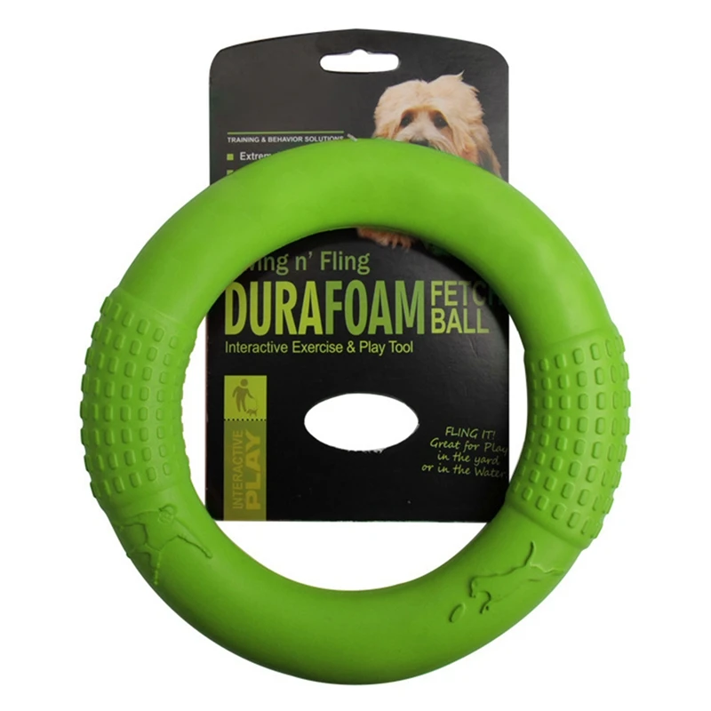 Pet укус собаки-устойчивая игрушка для прорезывания зубов собака кольцо Евы плавающие интерактивные игрушки принадлежности для дрессировки животных красный зеленый