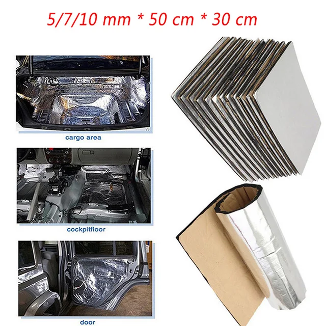 US $2.92 10/7/5mm 50*30*cm Car Noise Insulation Cotton Car Covers For Renault Megane 2 3 Duster VW Touran Pa
