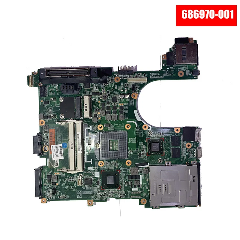 Free Shipping original 686970-001 Main board For HP Elitebook 8570P Laptop Motherboard DDR3 with graphics card full test afbeelding