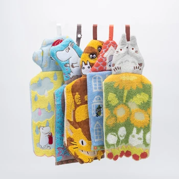 Totoro-toalla de mano de algodón puro para bebé, toalla de dibujos animados suave y hermosa para niños, bordado Jacquard, textil para el hogar 1