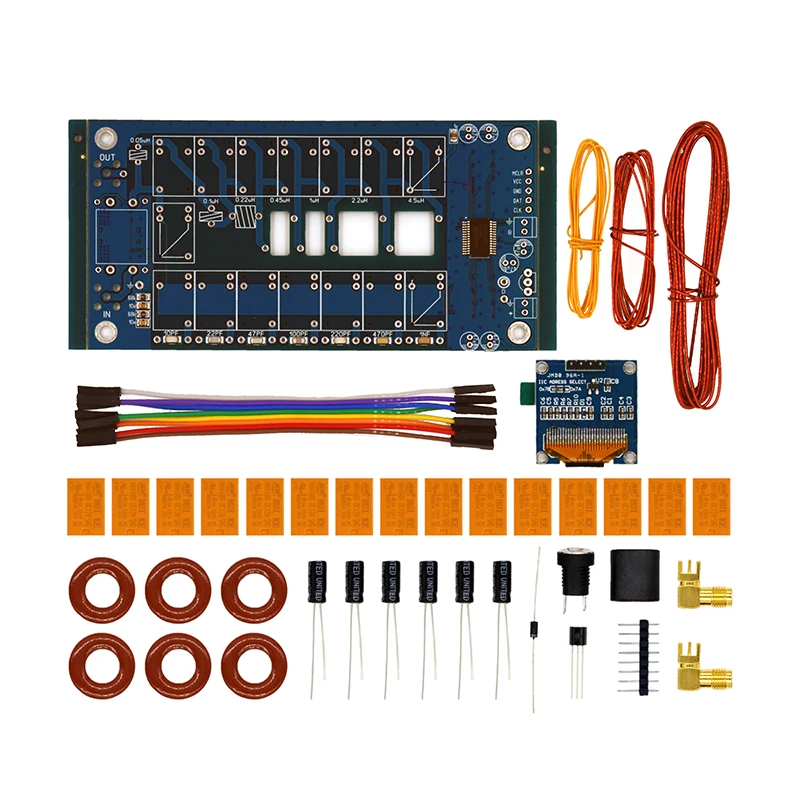 ATU-100 DIY Kits 1.8-50MHz ATU-100mini Automatic Antenna Tuner by N7DDC 7x7 + OLED, Firmware  programmed/ SMD/Chip soldered