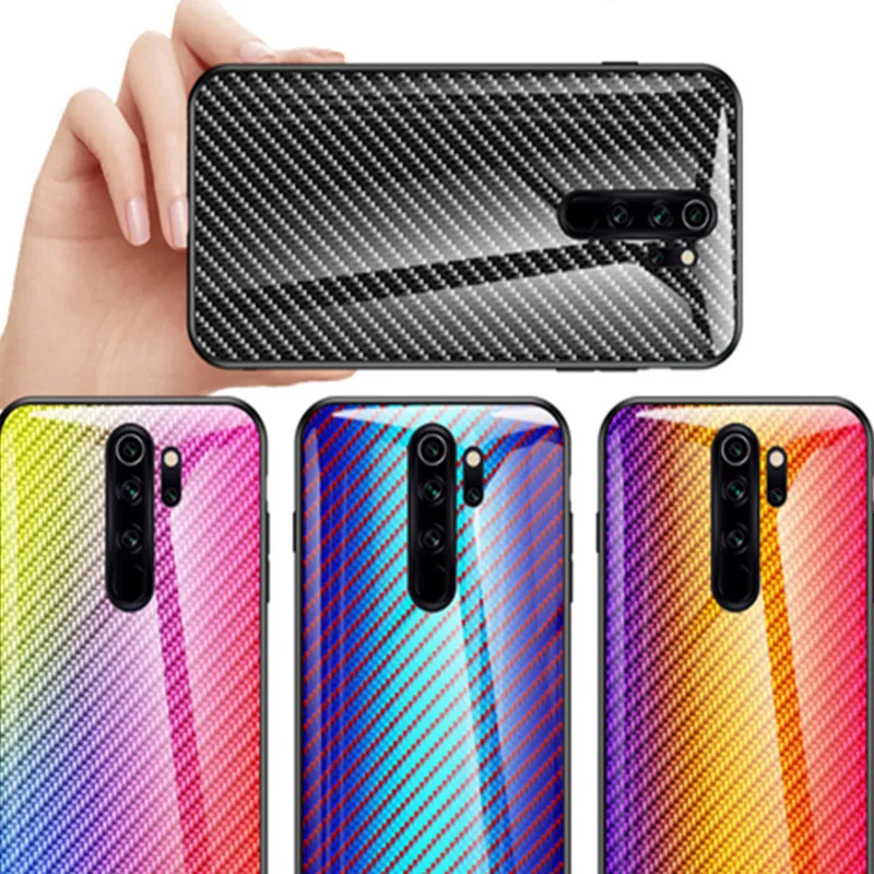 Чехол из закаленного стекла из углеродного волокна для Xiaomi Redmi Note 8 Note 8 Pro Redmi 8 Redmi 8A Note 7 Чехол для Redmi Note 6