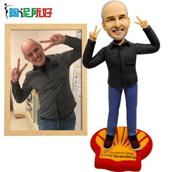 

TNSH Cake Topper Birthday Gift to the Boss Custom Businessman Figurine Cake Topper Personalized Shaking Head Doll