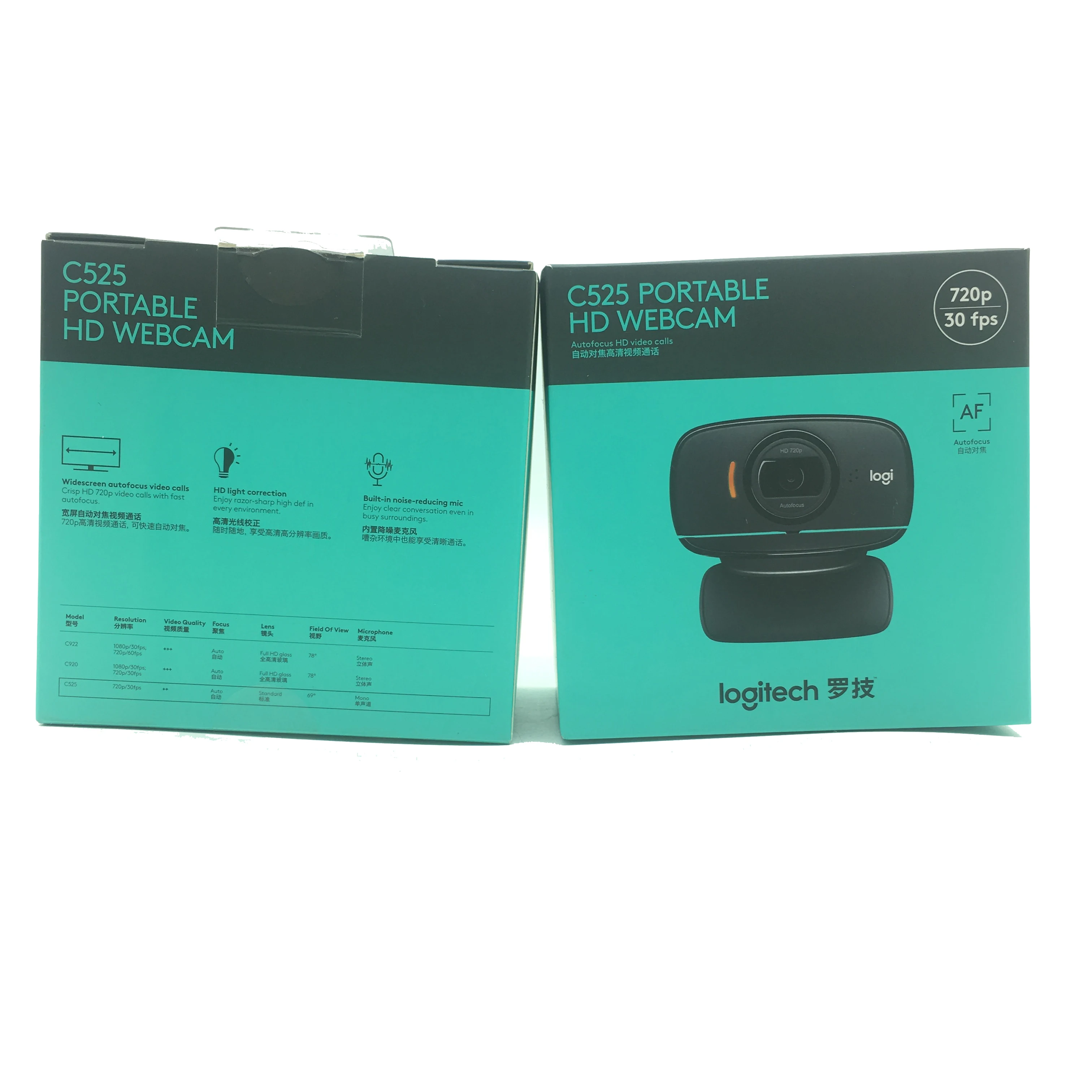 Logitech C525 веб-камера с высокой четкостью Портативный 360 Вращающийся 720p 8 Мега видео Автофокус вызова USB веб-Камера