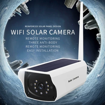 

Wireless Solar Outdoor WiFi IP Camera 1080p Wifi Camera Security Surveillance Audio Solar Camera Security Camera Solar