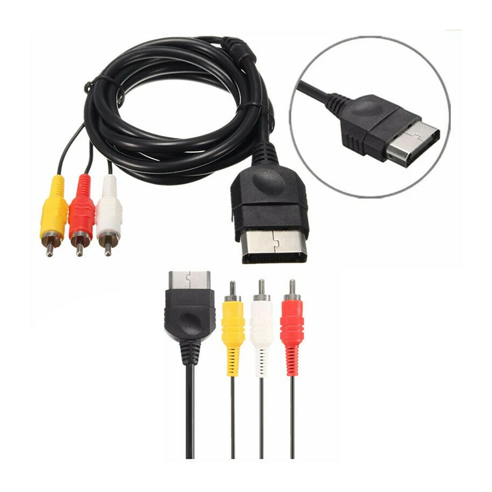 

Audio Video Composite cable Cord RCA And US/European standard fire cow power cord cable 8 Eight tail For XBOX AV