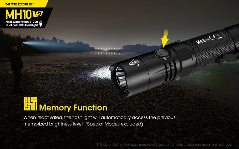 USB-C Rechargeable NITECORE MH10 V2 LED EDC Flashlight (21)
