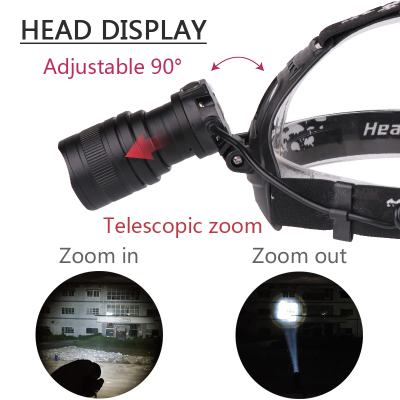 Litwod Z202806 xhp70.2 xhp50 светодиодная фара 50000lm мощный налобный фонарь с зумом, фонарь для кемпинга 18650