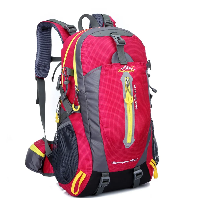 rose red HWJIANFENG 40L дышащий полиэстер тактический рюкзак Водонепроницаемый для мужчин и женщин спортивная Военная походная сумка Треккинг Рюкзак - Цвет: rose red