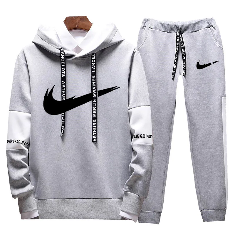 

New Sport Suit Hoodie Brand Logo Designer Hooded Men Hip Hop Sportsweats Sets Fall / Winter Warm Sweatshirts Men's Casual Tracks