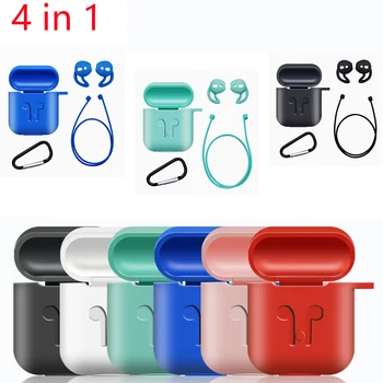 

Silicone Earphone Case for Airpods Case Shockproof Bluetooth Wireless Protective Cover skin Accessories for Apple Airpods 1 2