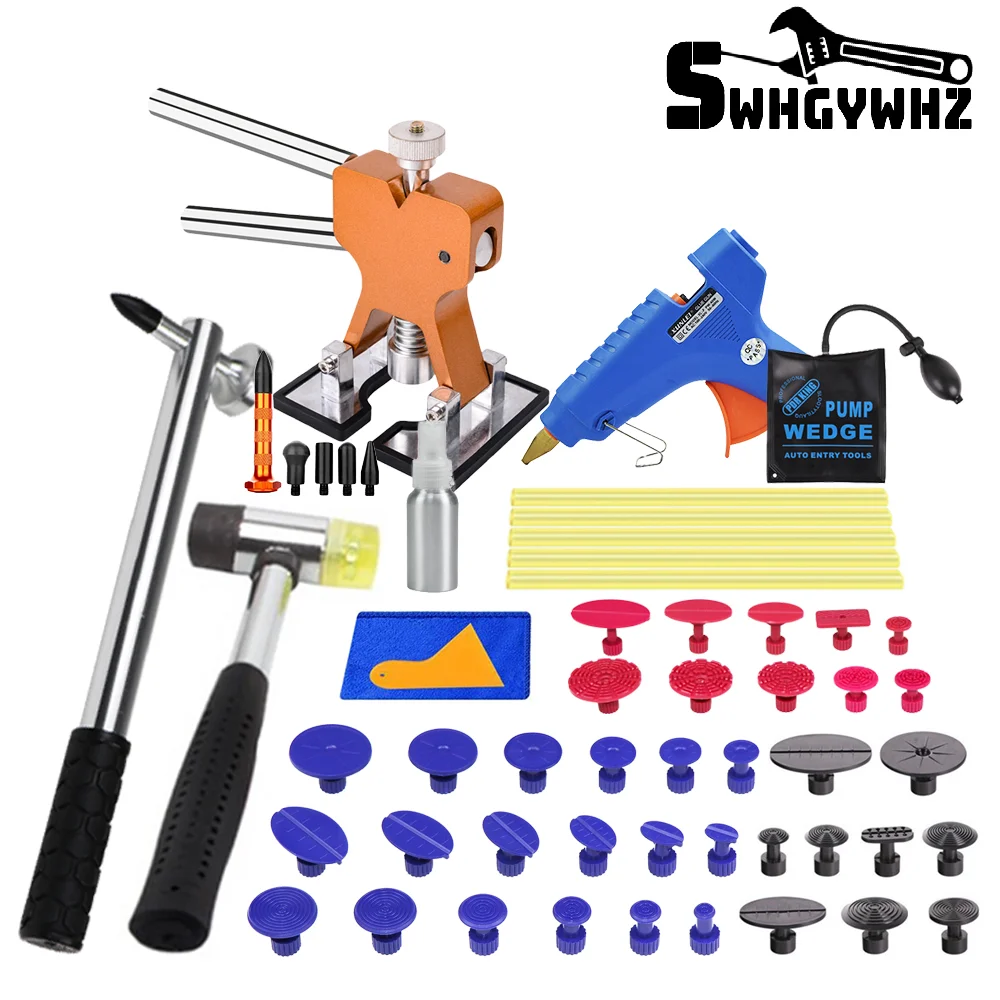 

51pcs Tool Dent Lifter Paintless Hail Repair Glue Gun Pump Kits Suitable For All Types Of Vehicle Repair Kits