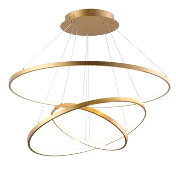 

modern big size ring DIY led pendant light changing lamp shade hanging lamp for Kitchen restaurant home decoration light fixture