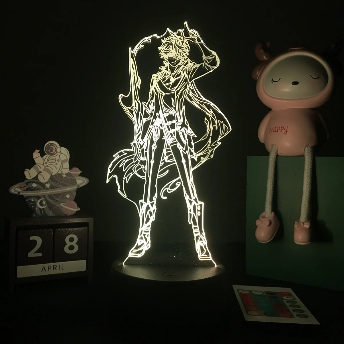 best night light Genshin Impact 3D LED Nightlight Color Changing Usb Battery Powered Usb Lamp Ganyu Mona Game Figure For Room Decor Unique Gift mushroom night light