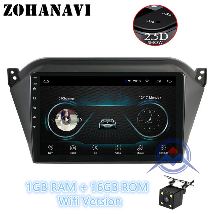 ZOHANAVI Android 9,0 2.5D gps навигация радио для JAC S2 t40 автомобильный dvd-плеер для JAC S5 головное устройство Радио Стерео магнитофон - Цвет: S2 1G 16G Camera