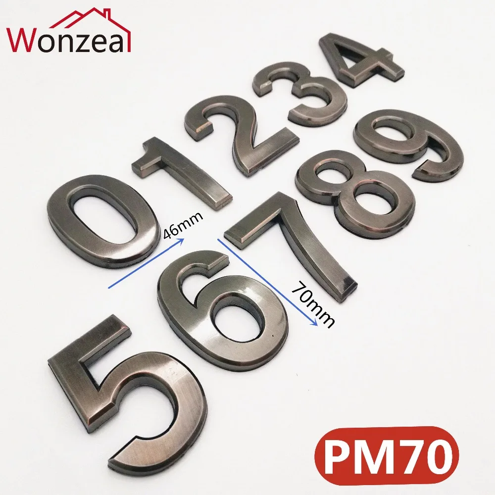 PM70胖型塑料门牌4色=混合图+灰色
