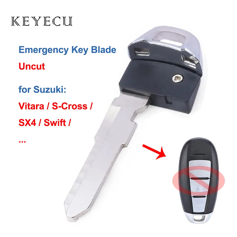 

Keyecu 1× 3× 10 × Uncut Insert Emergency Key Blade for Suzuki SX4 Swift Vitara S-Cross 2010 2011 2012 2013 2014 2015 Remote Key