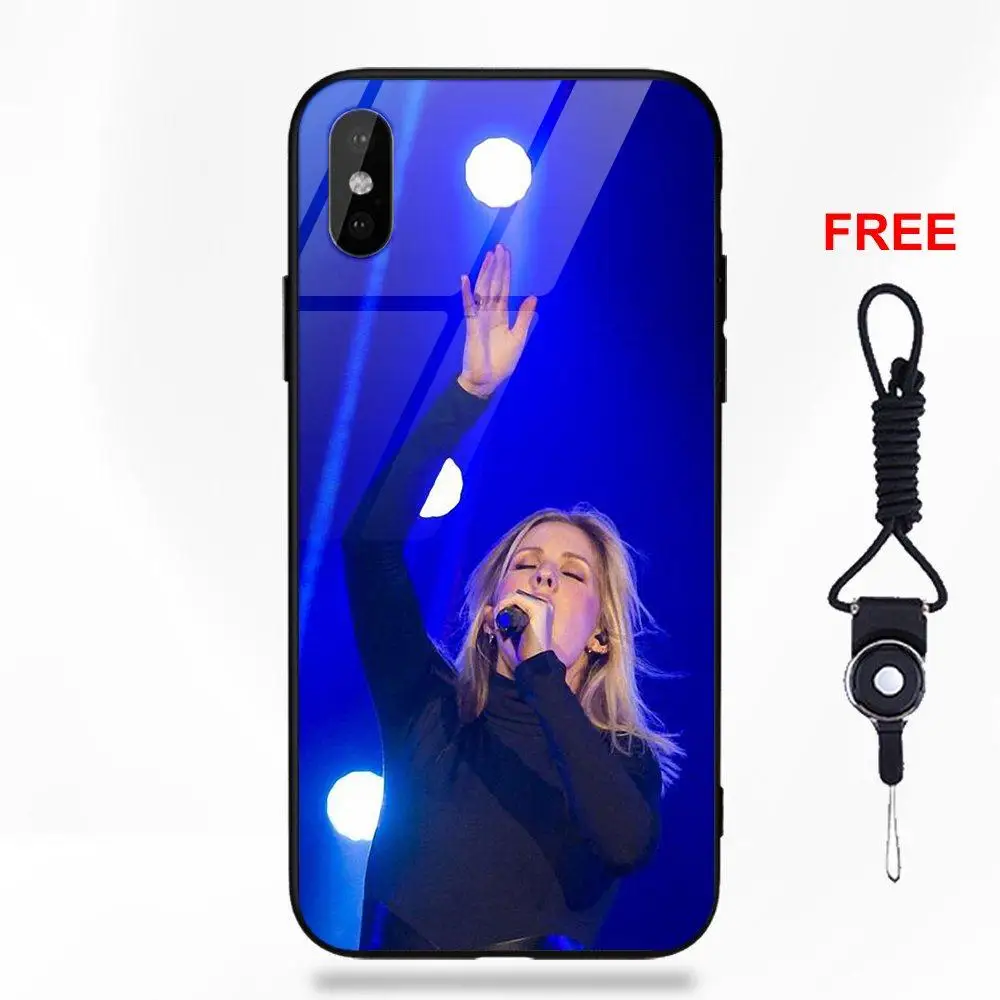 as picture Для Apple iPhone 5 5C 5S SE 6 6S 7 8 Plus X XS Max XR Мягкий ТПУ чехол+ закаленное стекло Чехлы для мобильных телефонов Ellie Goulding Delirium - Color: as picture