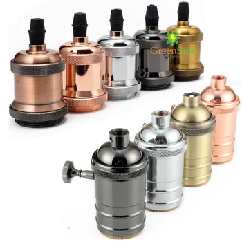 

E27 Aluminum Ceiling Light Holder Screw Bulb Base Lamp Socket Adaptor for Vintage Pendant Lighting Lamp Base