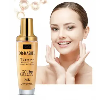

120ml 24 Gold Collagen Facial Care Toner Whitening Anti-Wrinkle Firming Moisturizing Brighten Skin Color Revitalizing