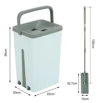 

Cleaning Mops Home Floor Mop Microfiber Wet Mop with Bucket Cloth Flat Squeeze Spray Bathroom Kitchen Cleaning Rotatable Mop