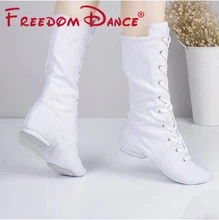 

Dance Shoes for Women Sport High Jazz Boots for Girls Lace-up Soft Soles Ballet Shoes Gym Fitness Home Shoes Dancing Sneakers