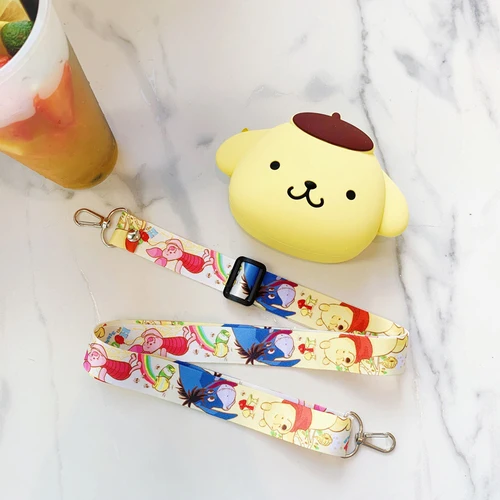 dog long strap Новая женская сумка-мессенджер мультяшная лягушка Санрио через плечо мини-сумка Детская Мягкая силиконовая симпатичная сумка через плечо Bolsa - Цвет: dog long strap