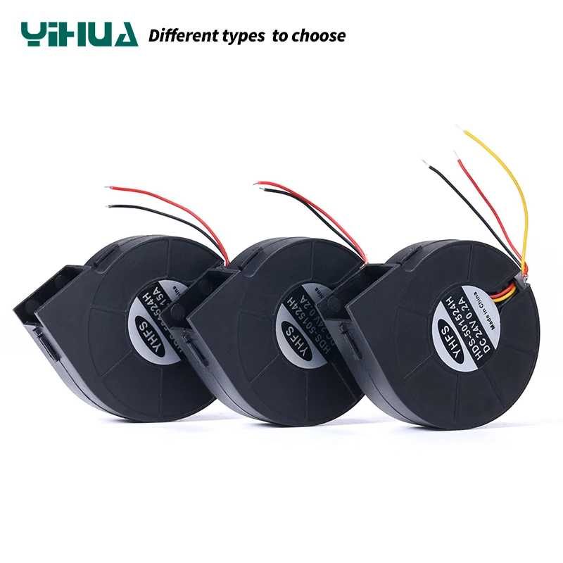 YIHUA Original 5015 Brushless Blower Fan DC 24V 0.15A/0.2A Brushless Cooling Fan For 8786D 853AAA 878 8858 995d+ 858 soldering