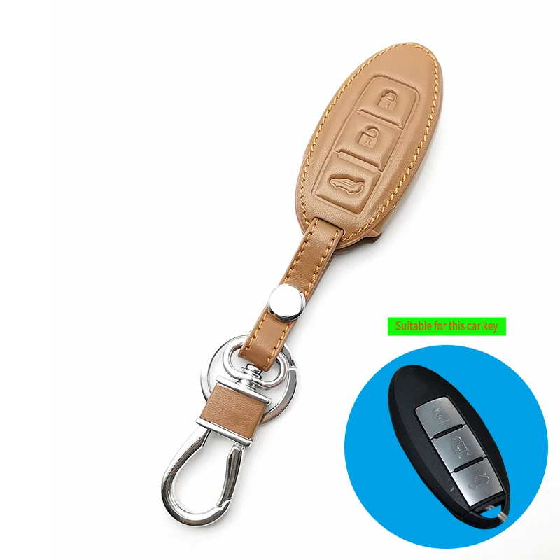 Автомобильный ключ кожаный чехол держатель для Nissan Qashqai J10 J11 X-Trail T31 T32 kicks Tiida Pathfinder муранское Примечание Juke Micra
