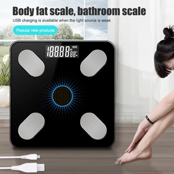 

Hot Smart Body Fat Body Composition Scales Bluetooth Electronic Weighing Scale New ED889