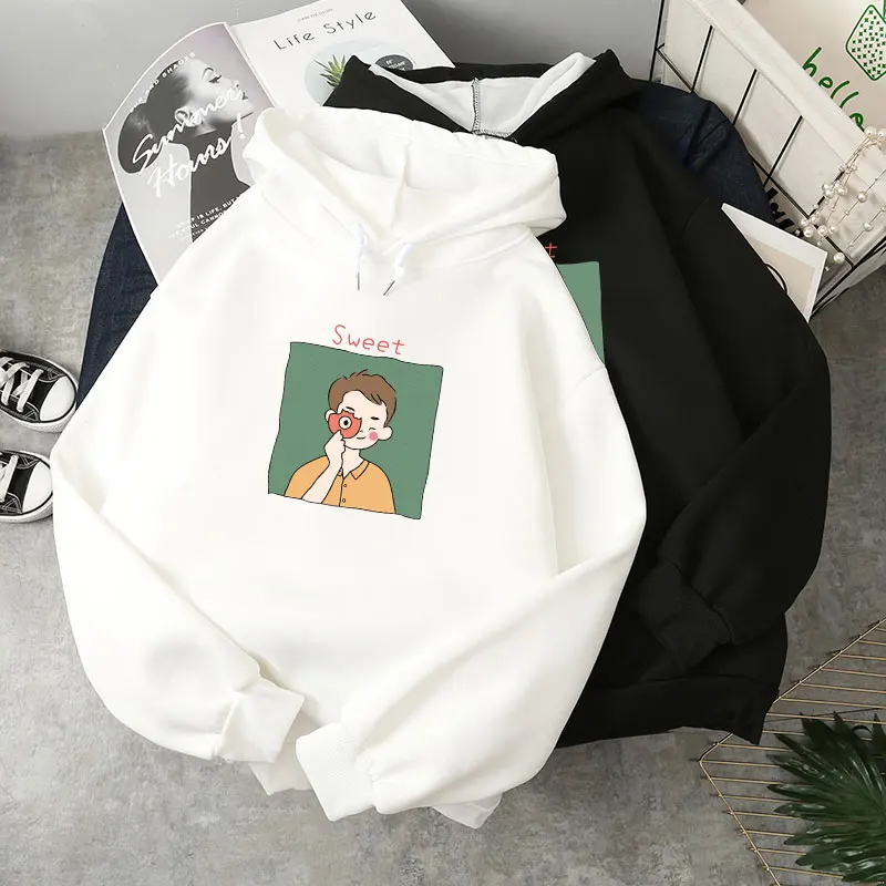 

Xiaomi Series Plus Velvet Padded Hooded Winter Sweater Letter Cartoon