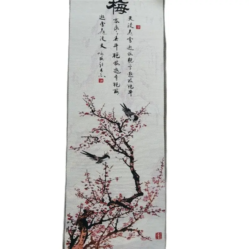 China Four Screen Painting Thangka Embroidery Embroidered Silk Tapestry Mei Lan Zhu Ju | Дом и сад