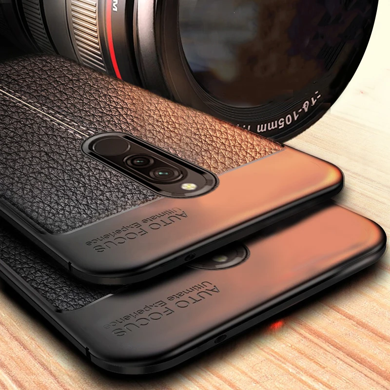 Кожаный чехол для Xiaomi Redmi 8 8A роскошный бампер мягкий силиконовый на заднюю панель
