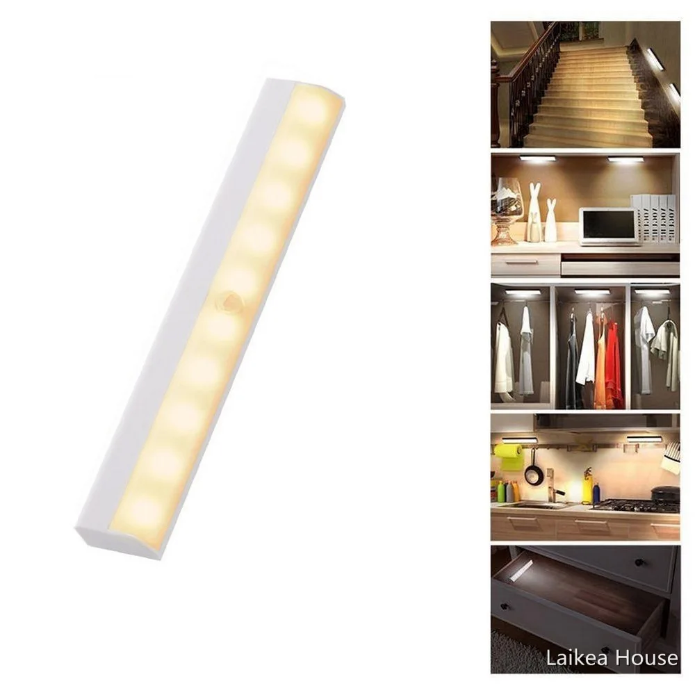 

LED Light IR Infrared Motion Detector Sensor Night Light Lamp 0.8W 10 Leds/0.6W 6Leds Induction Wardrobe Lights Bar Lighting
