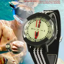Водонепроницаемый Профессиональный наручные Компас для дайвинга светящийся наружный компас флуоресцентный циферблат Регулируемый Компас для пеших прогулок кемпинга