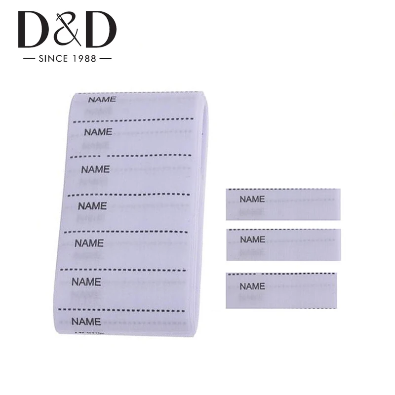 

200pcs/pack White Washable Iron on Name Labels with Pen Clothing Garment Fabric Tags Marker Set for Clothes Sewing Accessories