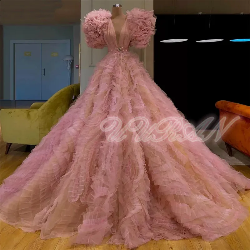 Вечерние платья плиссированная мятая сетчатая ткань детская розовая мятая 3D Тюль Чистая кружевная ткань для органной юбки женское платье материал