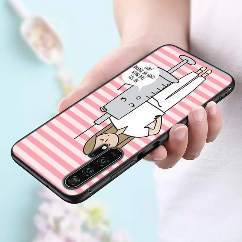 Черный силиконовый чехол для медсестры медицинская медицина для huawei Honor 10i 9X8X20 10 9 Lite 8 8A 7A 7C Pro удобный телефонный футляр - Цвет: Style 04