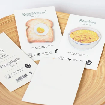 

Creative Food Biscuits Noodles Egg Bread Dumplings Sticky Notes Adhesive Memo Pad School Planner Sticker Paper Bookmarks