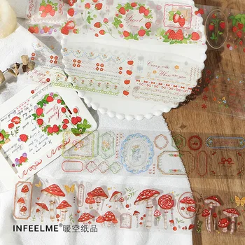 

50pcs/lot DIY Japanese Paper Decorative Adhesive Tape Strawberry PVC Washi Tape/Masking Tape Stickers