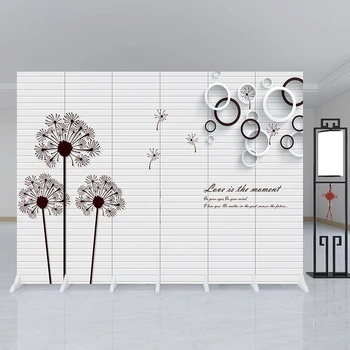

Screen partition wall living room folding mobile bedroom office double-sided household shelter