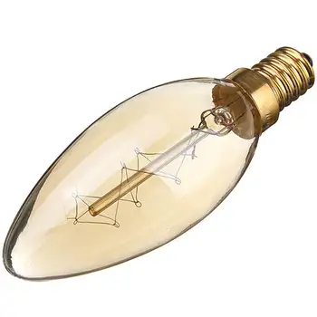 

Hot Sale 40W E14 Vintage Antique Edison Candle Chandelier Light Filament Incandescent Clear Glass Pendant Bulb Lamp 110V/220V